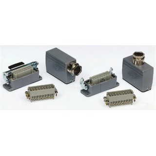 EPIC Heavy Duty Power Connector Kit H-A 16 Way 10A 440V Inserts x 2 Base Gland 10462000+10530000+10531000+195