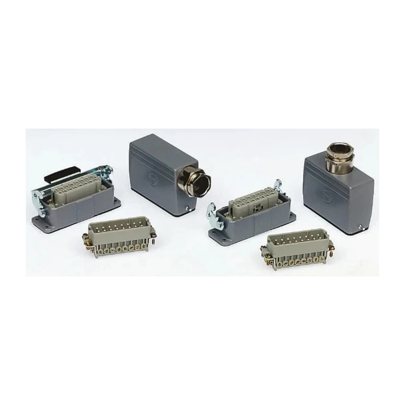 EPIC Heavy Duty Power Connector Kit H-A 16 Way 10A 440V Inserts x 2 Base Gland 10462000+10530000+10531000+195
