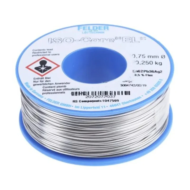 Felder Lottechnik Lead Solder Wire 0.75 mm Diameter, 179 °C Melting Point 20.720.72037
