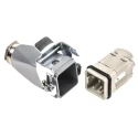 EPIC Heavy Duty Power Connector Kit H-A Series, 4 Way, 10A, 250V, M20 Thread, Inserts x 2 and 10431000+10432000+19426500+194