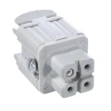 EPIC Heavy Duty Power Connector, 3 Way, 10A, 600V, Kit with Gland, Base, Inserts x 2 19426500+10424500+10420000+10421000+