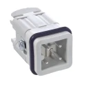 EPIC Heavy Duty Power Connector, 3 Way, 10A, 600V, Kit with Gland, Base, Inserts x 2 19426500+10424500+10420000+10421000+