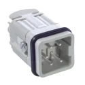 EPIC Heavy Duty Power Connector Kit, 4 Way, 10A, 250V, Series H-A, Inserts x 2, Base, Gland 10423000+10431000+10432000+194