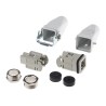 EPIC Heavy Duty Power Connector 3 Way 10A 600V with Inserts x 2 and Hood 10420000+10421000+19426000+194