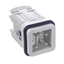 EPIC Heavy Duty Power Connector 3 Way 10A 600V with Inserts x 2 and Hood 10420000+10421000+19426000+194