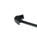 HellermannTyton Releasable Cable Tie, Black Polyamide 66, 200 mm Length x 4.7 mm Width, Tensile 115-40200 REZ200-PA66-BK