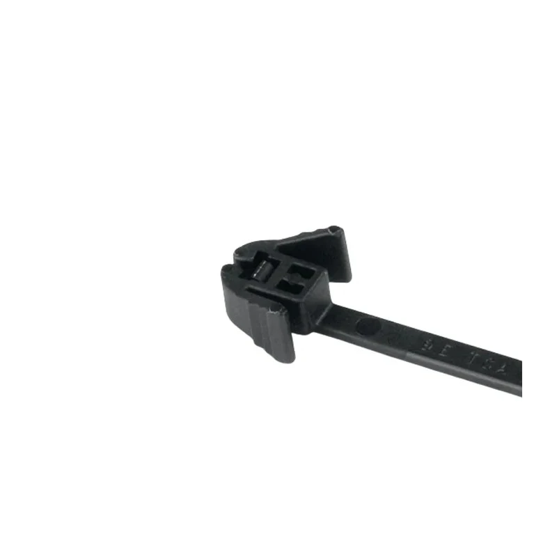 HellermannTyton Releasable Cable Tie, Black Polyamide 66, 200 mm Length x 4.7 mm Width, Tensile 115-40200 REZ200-PA66-BK
