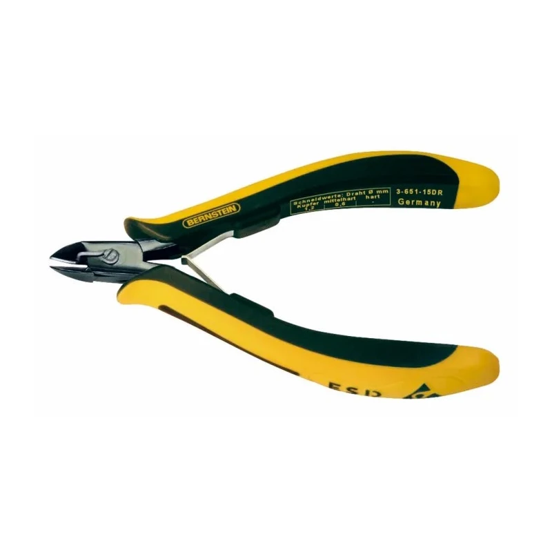 Bernstein Flush ESD Safe Cable Cutter Euroline-Conductive 120mm Overall Length 3-651-15-DR