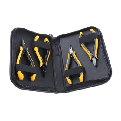 Bernstein 4-Piece Euroline-Conductive Set of Plier, Cutters, Flat Nose Pliers, Long Nose Pliers 3-680