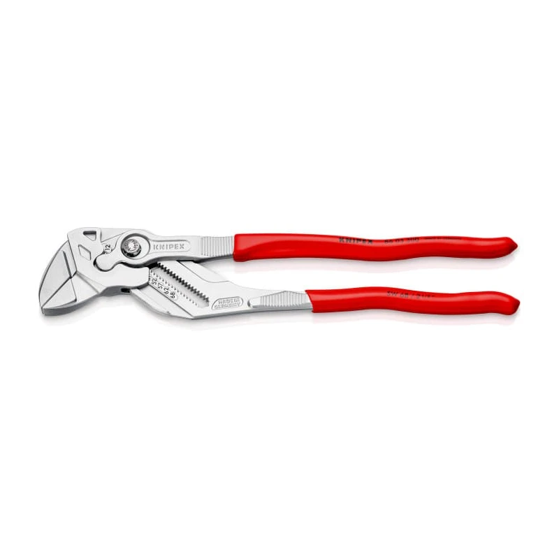Knipex 1-Piece Plier Wrench Smooth, 300mm Overall Length, 60mm Jaw, Plastic Handle, Chrome Vanadium Steel 86 03 300