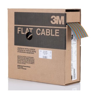 3M 3302 Series Ribbon Cable, Flat Type, 1.27 mm Pitch, 50 Conductors, 28AWG, 30 m Length 3302-50 100FT