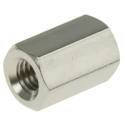 Essentra Standoff M3, 8 mm Body, Brass, Hex Shape, Nickel Finish 301308040050
