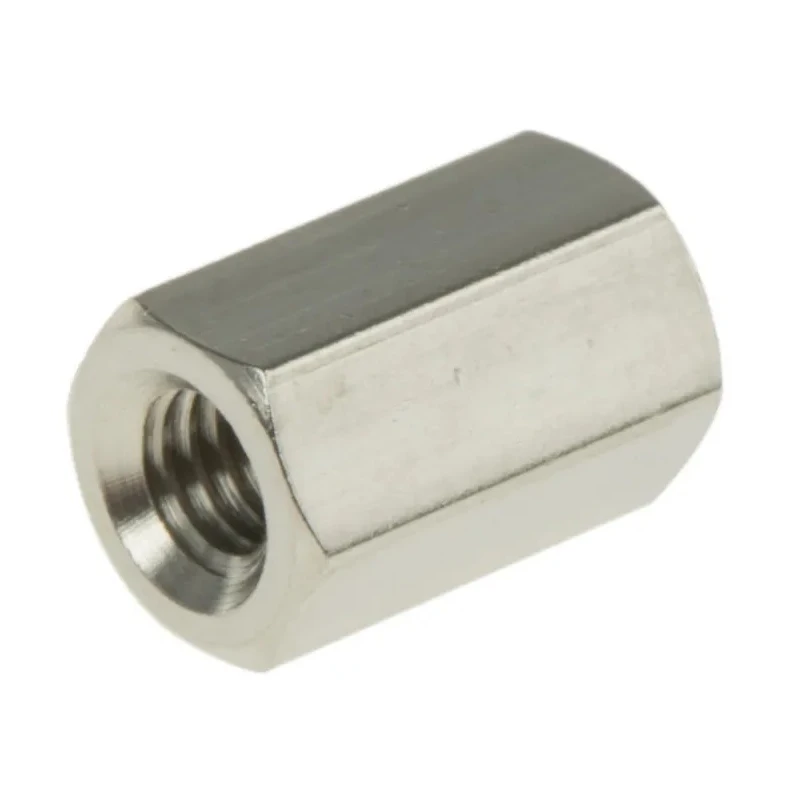 Essentra Standoff M3, 8 mm Body, Brass, Hex Shape, Nickel Finish 301308040050