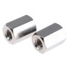 Essentra Brass Hex Standoff M4 Thread Size, 10 mm Length, Nickel Finish 301410040050