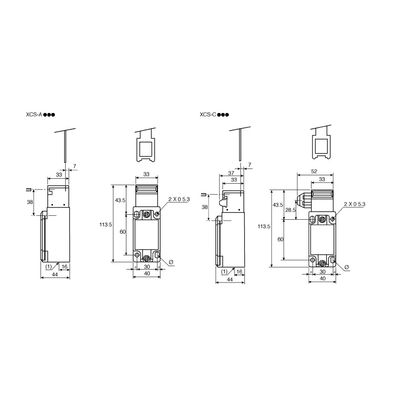 Telemecanique Sensors Safety Interlock Switch with Keyed Actuator, Zinc Alloy Housing, IP67, 3 NC Contacts XCSA801
