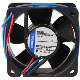 ebm-papst 600 N Series Axial Fan 24V DC 2.9W 56 m³/h 6850 RPM Ball Bearing 60 mm 614NHH