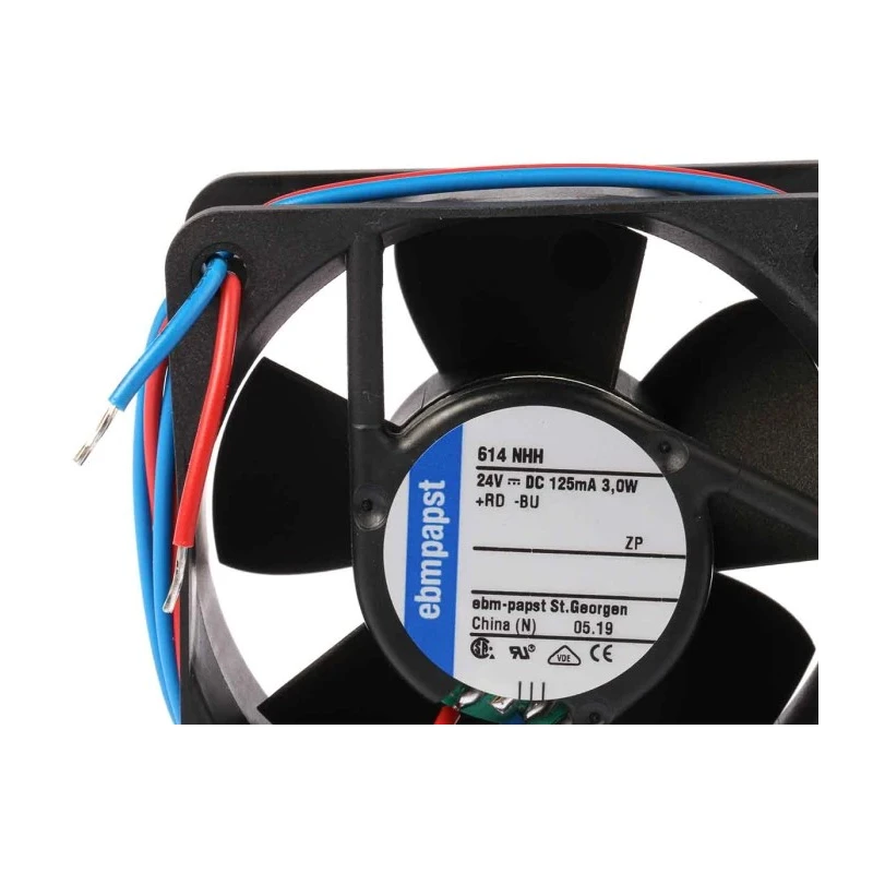 ebm-papst 600 N Series Axial Fan 24V DC 2.9W 56 m³/h 6850 RPM Ball Bearing 60 mm 614NHH