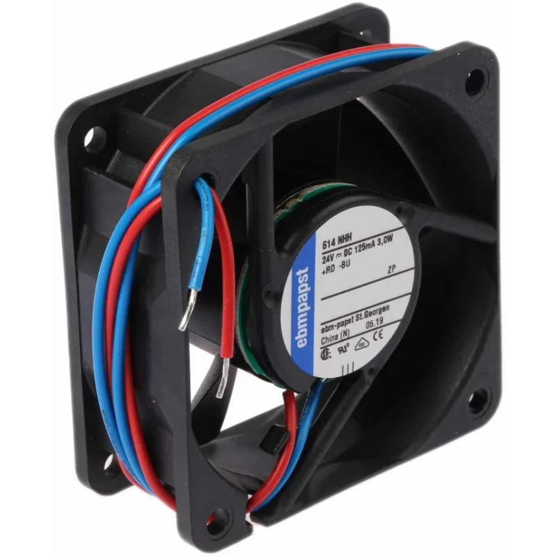 ebm-papst 600 N Series Axial Fan 24V DC 2.9W 56 m³/h 6850 RPM Ball Bearing 60 mm 614NHH