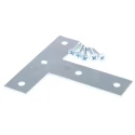RS PRO Zinc Plated Steel Bracket 5 Hole T-Shape 76 mm x 76 mm x 19 mm 397-5008