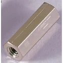 Essentra Brass Hexagonal Female/Female Standoff M4, 12 mm Length, Nickel Finish 301412040050