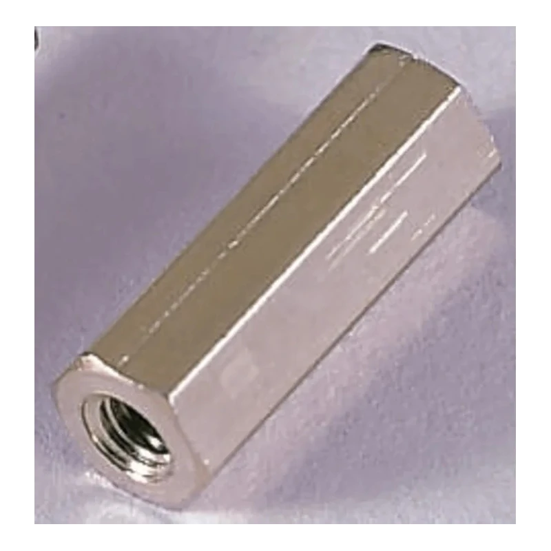 Essentra Brass Hexagonal Female/Female Standoff M4, 12 mm Length, Nickel Finish 301412040050