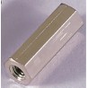 Essentra Brass Hexagonal Female/Female Standoff M4, 12 mm Length, Nickel Finish 301412040050