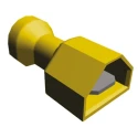 RS PRO Ultra-Fast .250 Yellow Insulated Male Spade Connector Crimp 6.3 x 0.8 mm Tab Size 12 AWG to 10 AWG 4-521098-2