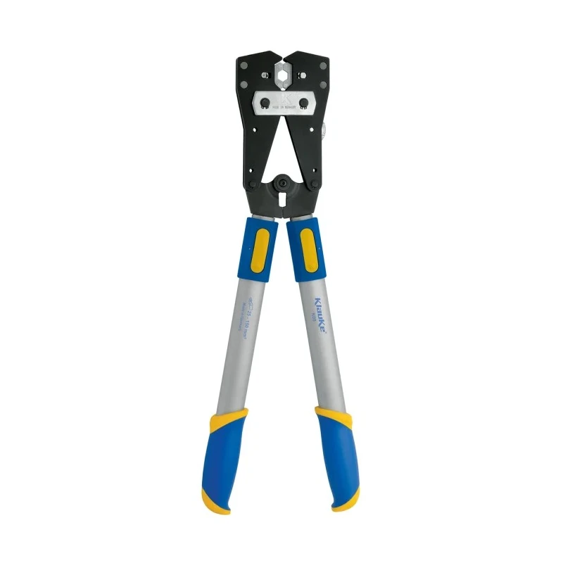 Klauke Hand Crimp Tool, 750 mm Length, Hand Operation, Ratchet Mechanism, High-Quality Hexagonal Crimping K09