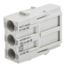 Harting Heavy Duty Power Connector Module 40A 500V 3 Contacts Male Cable Mount Polycarbonate Contact 09140033002