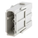 Harting Heavy Duty Power Connector Module 40A 500V 3 Contacts Male Cable Mount Polycarbonate Contact 09140033002