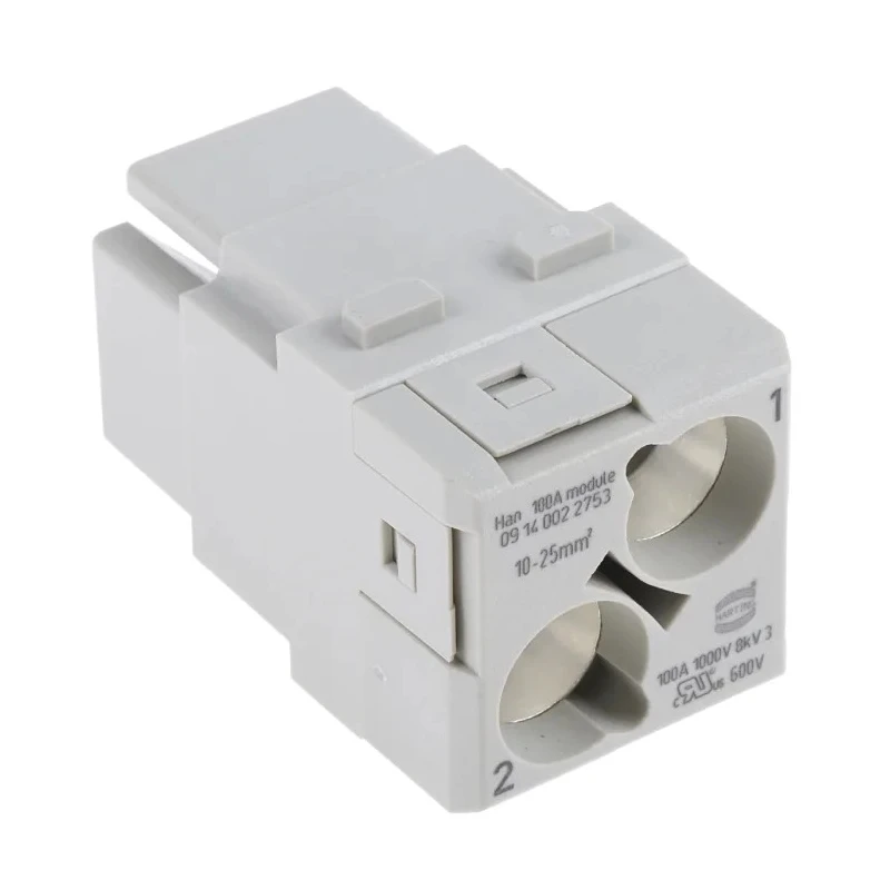 HARTING Heavy Duty Power Connector Module 100A HAN Modular Series Female 2 Contacts 1kV 09140022753