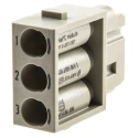 HARTING Heavy Duty Power Connector Module, 40A Current Rating, HAN Modular Series Female 3 Contacts 09140033102