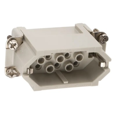 EPIC Heavy Duty Power Connector Insert, 10A Current Rating, 15 Contacts, Cable Mount, Silver Plated Copper Alloy 11.2550