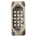 EPIC Heavy Duty Power Connector Insert, 10A Current Rating, 15 Contacts, Cable Mount, Silver Plated Copper Alloy 11.2550