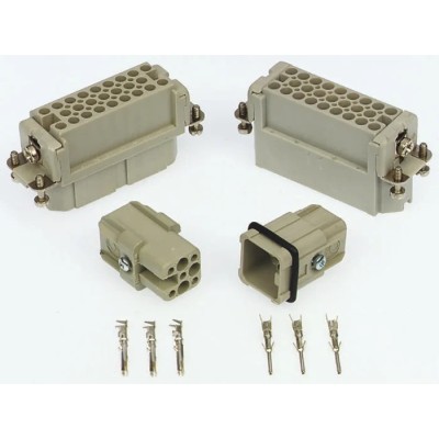 EPIC Heavy Duty Power Connector Insert Male 64 Contacts Panel Mount 10A 600V AC IP65 H-D Series 11.2700
