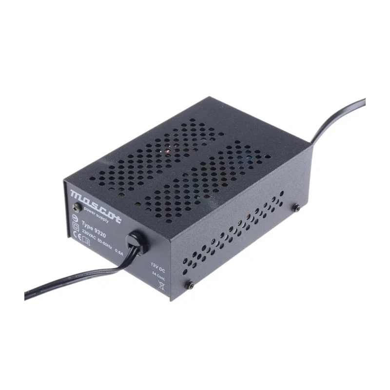 Mascot 1.8 m Twin Core Lead AC/DC Adapter 2-Pin EU 70 W 12V DC Output 5 A 9320000144