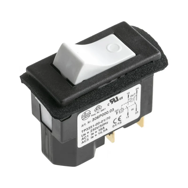 EICHOFF DPST On-Off On-Off Rocker Switch Panel Aluminium Housing IP54 16A 250V AC 28V DC 3251-00.01
