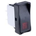 APEM Illuminated DPST On-Off On-Off Rocker Switch Panel, Thermoplastic Housing, IP65, 15A, 24V DC, 250V AC KG412A2XDA26X6