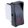 APEM Illuminated DPST On-Off On-Off Rocker Switch Panel, Thermoplastic Housing, IP65, 15A, 24V DC, 250V AC KG412A2XDA26X6