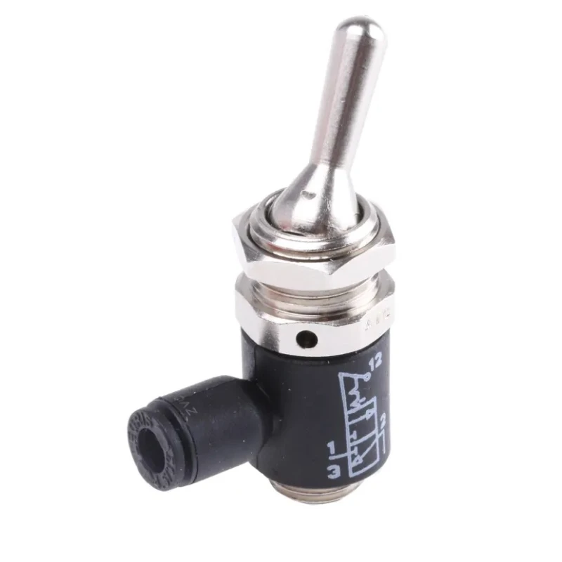 Legris Toggle Lever Pneumatic Manual Control Valve G 1/8, 3/2 Function, Brass/Nylon Body, 10 Bar Operating 7800 04 10