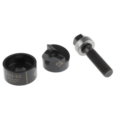 Greenlee Punch & Die Set, Hand Operation, Circular Hole 50.8 mm, Cutting Capacity Mild Steel 3 mm, Aluminium 3 mm 50351818