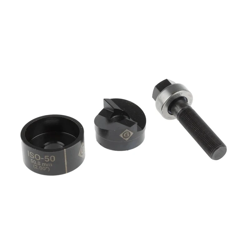 Greenlee Punch & Die Set, Hand Operation, Circular Hole 50.8 mm, Cutting Capacity Mild Steel 3 mm, Aluminium 3 mm 50351818