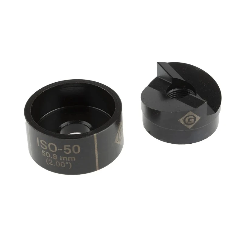 Greenlee Punch & Die Set, Hand Operation, Circular Hole 50.8 mm, Cutting Capacity Mild Steel 3 mm, Aluminium 3 mm 50351818