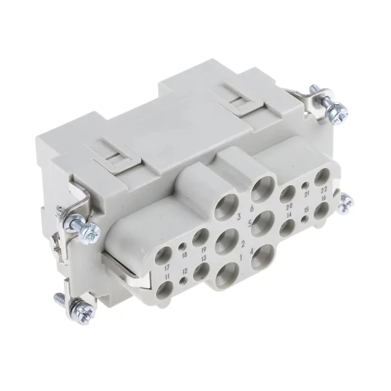 HARTING Heavy Duty Power Connector Insert 40A 690V Han-Com Series Female 18 Contacts 09380182701