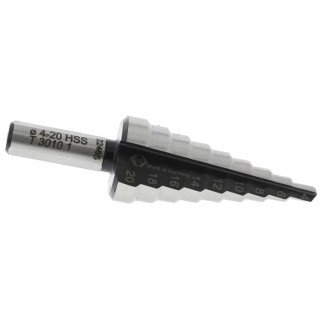 CK HSS 4 to 20 mm Drill Bit, 20in Length, Round Shank, Titanium Nitride Finish T3010 1