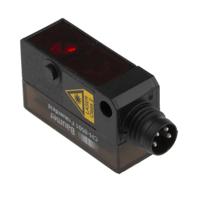 Baumer Diffuse Photoelectric Sensor Block Sensor 22 mm to 130 mm Detection Range, PNP Output, IP67 Rated OHDK 10P5101/S35A