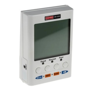 RS PRO Data Logging Air Quality Monitor Mains-Powered, Temperature 0-50 °C, Humidity up to 95 %RH, CO2 0-9999 ppm IM-502