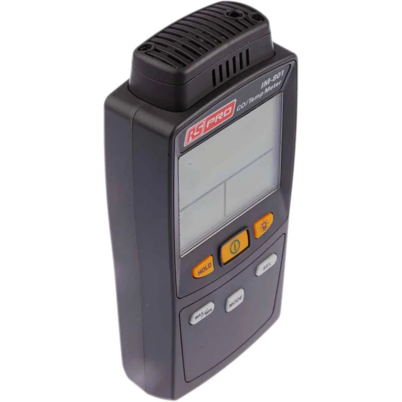 RS PRO Handheld Gas Detector for Carbon Monoxide Detection, EN, LCD Backlight, Battery Powered, IM-801