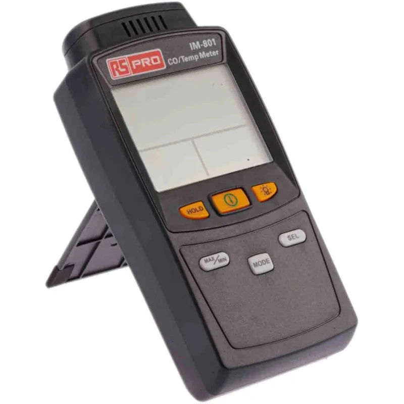 RS PRO Handheld Gas Detector for Carbon Monoxide Detection, EN, LCD Backlight, Battery Powered, IM-801