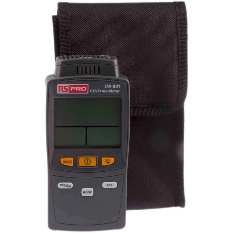 RS PRO Handheld Gas Detector for Carbon Monoxide Detection, EN, LCD Backlight, Battery Powered, IM-801